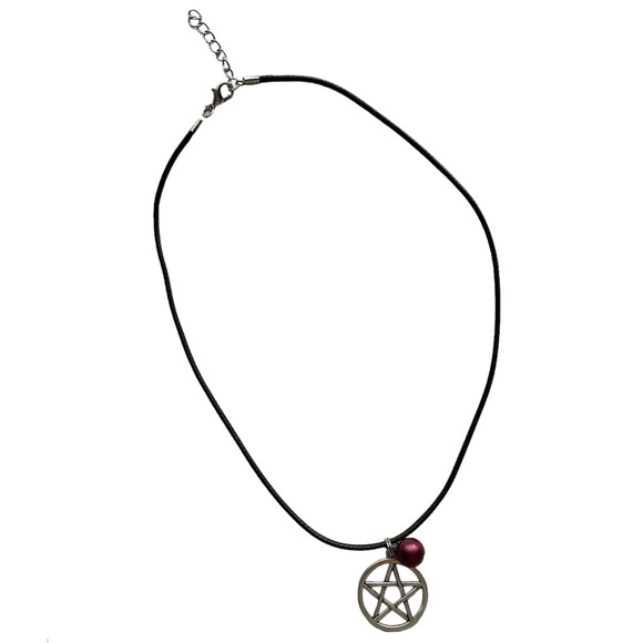 NEW Pentacle Choker Necklace 5 Point Star Wicca Pagan - Picture 6 of 9